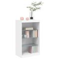 vidaXL Komoda s LED svetlami biela 60,5x37x100 cm