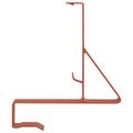 vidaXL Podpora strážcu snehu Červená 29,5 x 3 x 34,5 cm Oceľ