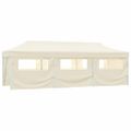 vidaXL Skladací párty stan s 8 bočnými stenami 870x291x315 cm krémový