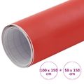 vidaXL Fólia na automobily 2 ks matná červená 100x150 cm+50x150 cm