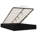 vidaXL Otomanový posteľný rám Čierna 153 x 203 cm Látka