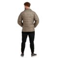 Pánska bunda Puffer Vetiver/Black - GymBeam, veľkosť M, veľkosť oblečenia M