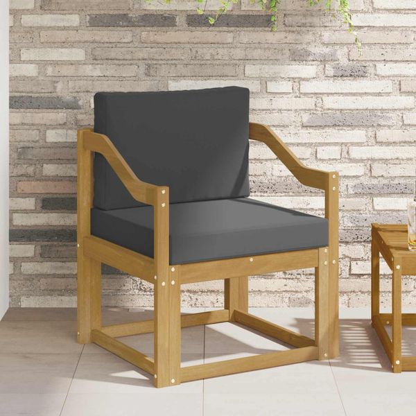 vidaXL 2 Kus Záhradná súprava gaučov Polyester Biela a antracitová