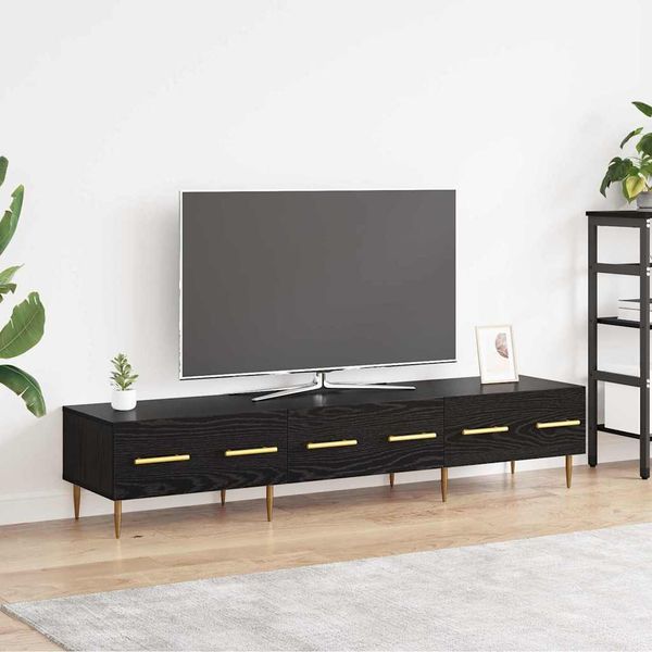 vidaXL TV skrinka Čierny dub 150 x 36 x 30 cm Kompozitné drevo