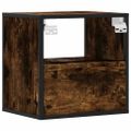 vidaXL Nástenné nočné stolíky 2 ks dymový dub 40x31x39,5 cm