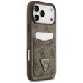 Guess 4G Double Card Triangle puzdro pre iPhone 17 Pro Max hnedá