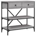 vidaXL Konzolový stolík sivý sonoma 75 x 34,5 x 75 cm kompozitné drevo