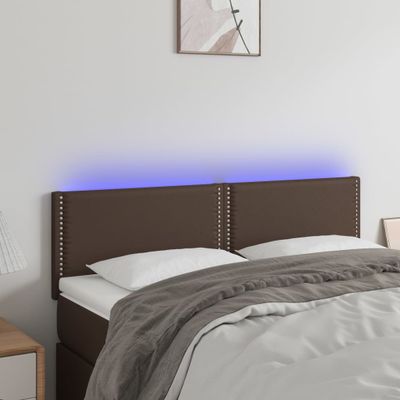 VidaXL Čelo postele hnedé 144x5x78/88 cm umelá koža
