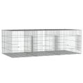 vidaXL 3-panelová klietka pre králiky 163x79x54 cm pozinkované železo