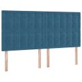 vidaXL Postel s úložným prostorem a matrací Tmavomodrá 160 x 200 cm
