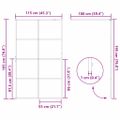 vidaXL Stena walk-in sprchy Čierna 115 x 195 cm tvrdené sklo
