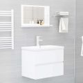 vidaXL Kúpeľňové zrkadlo biele 60x10,5x37 cm spracované drevo