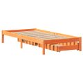 vidaXL Posteľ bez matraca voskovo hnedá 100x200 cm masívna borovica