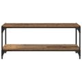 vidaXL TV skrinka Staré drevo 100x33x41cm Inžinierske drevo a železo