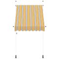 vidaXL Ručne zaťahovacia markíza, 150 cm, žlto-modré pásiky
