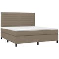 vidaXL Posteľný rám boxspring s matracom sivohned 160x200 cm látka