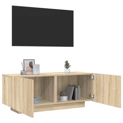 vidaXL TV skrinka dub sonoma 100x35x40 cm spracované drevo