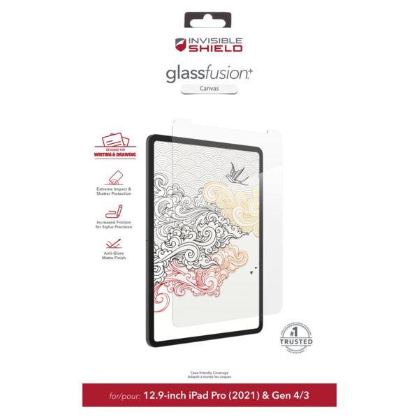 ZAGG Invisible Shield Fusion + Canvas hybridné sklo iPad Pro 12.9 CF