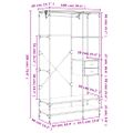vidaXL Šatník so zásuvkami dub sonoma 100x40x180 cm kompozitné drevo