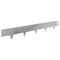 vidaXL Obrubník trávnika 50 ks 100 x 15 cm Oceľ Strieborná