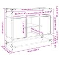 vidaXL Komoda so sklenenou doskou čierna 98x35x81 cm kompozitné drevo