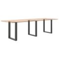 vidaXL Nohy k jedálenskému stolu v tvare U, 3 ks, antracitové, 70 x (72-73) cm, oceľ