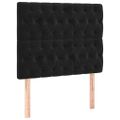 vidaXL Posteľný rám boxspring s matracom čierny 100x200 cm zamat