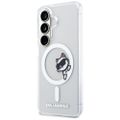Puzdro Karl Lagerfeld IML Peekaboo Choupette MagSafe pre Samsung Galaxy S26 transparentné
