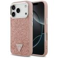 Puzdro Guess Glitter Triangle Logo MagSafe pre iPhone 17 Pro ružové
