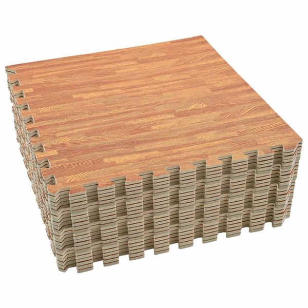 vidaXL Podložka pod bazén 24 pcs drevo 8,64 ㎡ EVA pena