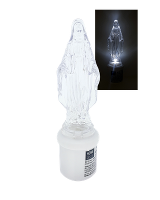 HD-135 LED svieca Panna Mária - biely blikajúci plameň HOME DECOR