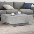 vidaXL Konferenčný stolík betónový sivý 80x80x31cm drevotrieska