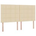 vidaXL Postel s úložným prostorem a matrací Krémová 160 x 200 cm látka