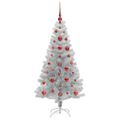 vidaXL Vianočný stromček Strieborná 120 cm PET