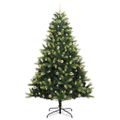 vidaXL Umelý skladací vianočný stromček 300 LED diód Zelená 240 cm