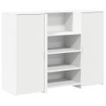vidaXL Recepčný pult biely 135x50x103,5 cm, umelé drevo