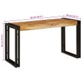 vidaXL Hniezdiaci stôl 3 ks Hnedá a čierna 82 x 40 x 45 cm