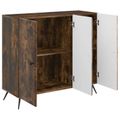 vidaXL Servírovacia skriňa Dymový dub 89 x 34,5 x 80 cm