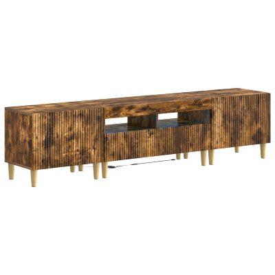 vidaXL 5-dielny LED TV kabinet Dymový dub Kompozitné drevo