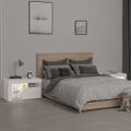 vidaXL Nočné skrinky 2 ks s LED svetlami biele 70x36,5x40 cm