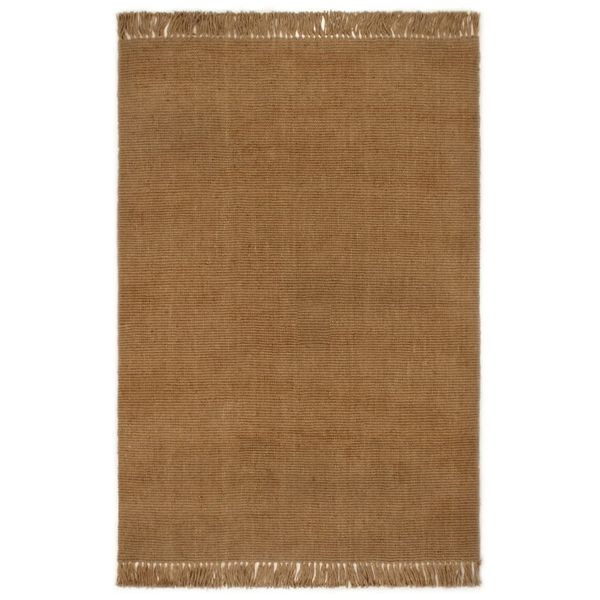 vidaXL Koberec so strapcami 180x250 cm juta