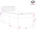 vidaXL Posteľ boxspring s matracom Tmavomodrá 90 x 200 cm Zamat