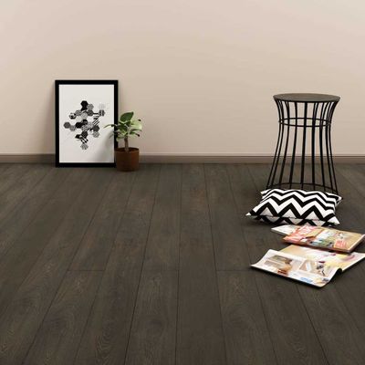vidaXL Podlaha s click systémom 3,51 m², 4 mm, PVC, tmavohnedá