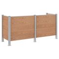 vidaXL Plot pre odpadkový kôš Hnedá 237 x 85 x 115 cm Hliník a WPC