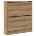 vidaXL Skriňa na topánky 80 x 21 x 87,5 cm Kompozitné drevo Dymová dub