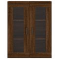 vidaXL Vysoká skrinka hnedý dub 69,5x34x180 cm spracované drevo