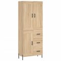 vidaXL Vysoká skrinka dub sonoma 69,5x34x180 cm spracované drevo
