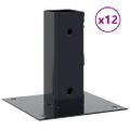 vidaXL podstavce stĺpikov štvorcové 12 ks Antracit 46x46 mm