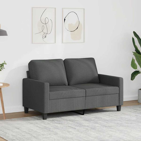 vidaXL 2-miestna pohovka tmavosivá 120 cm látka