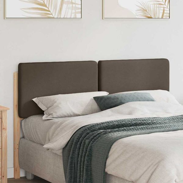 vidaXL Čalúnené čelo postele s čelnou doskou Hnedá a taupe 160 cm